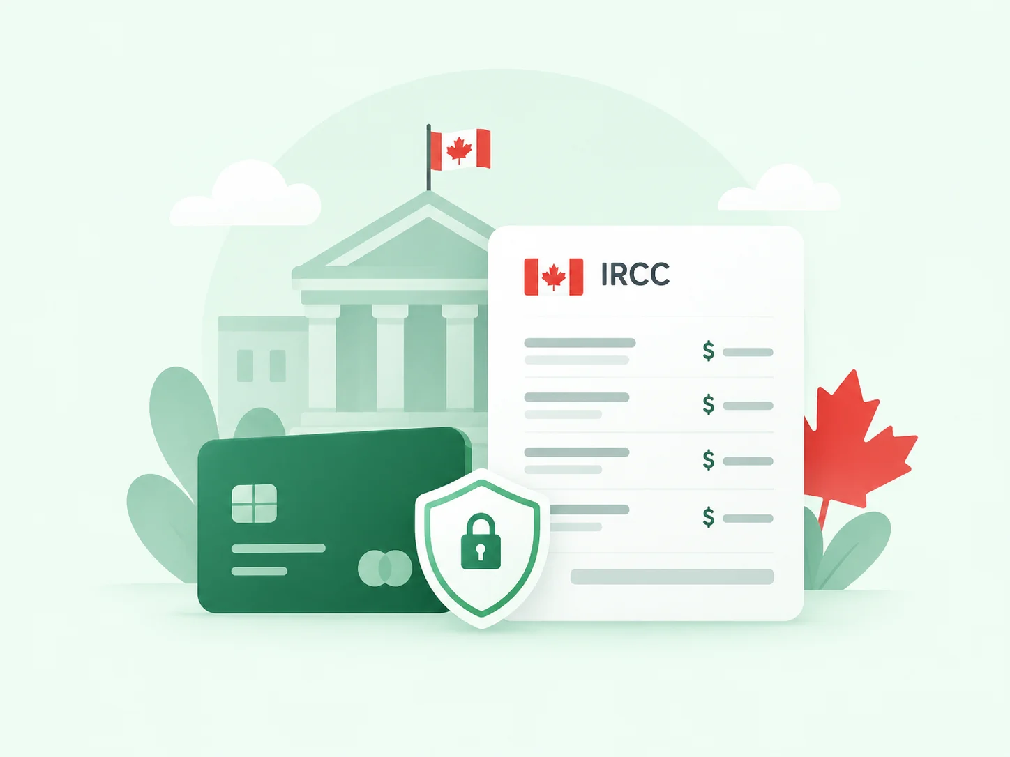 Government of Canada application fees reference