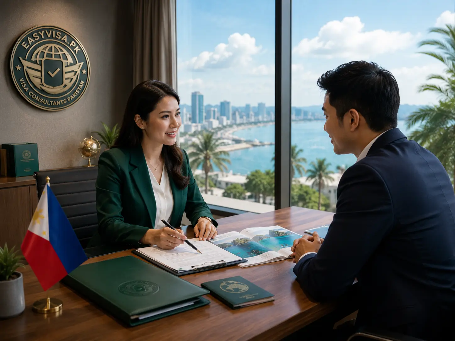 Business travellers meeting in the Philippines
