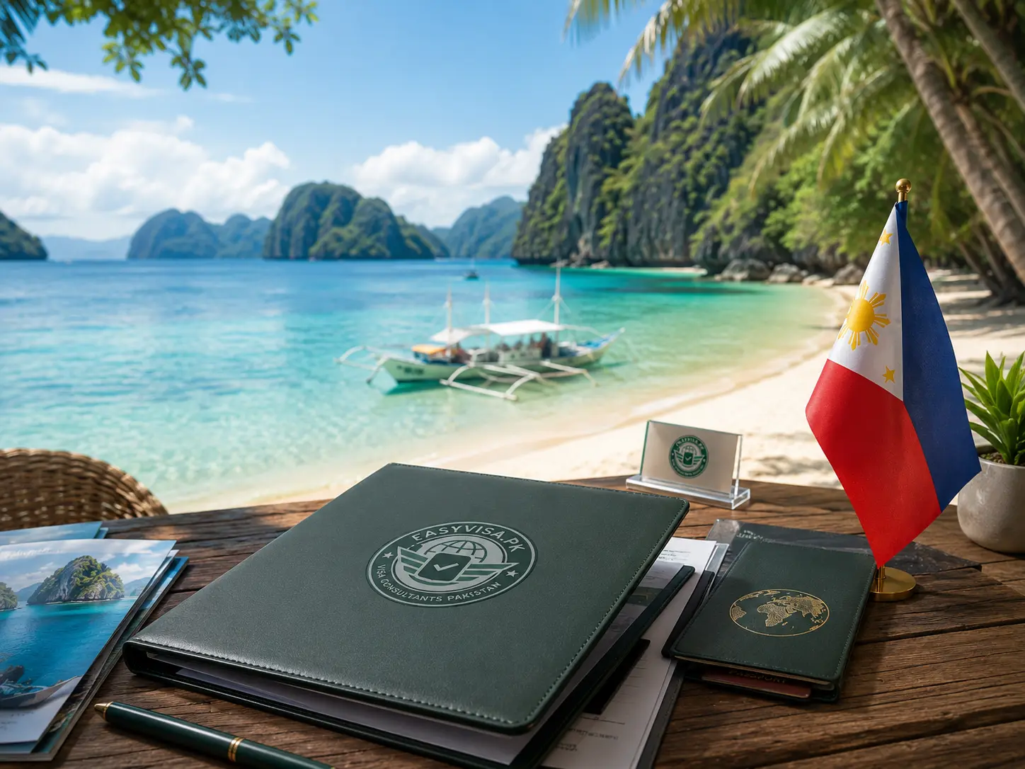Philippines island lagoon for a tourist visit
