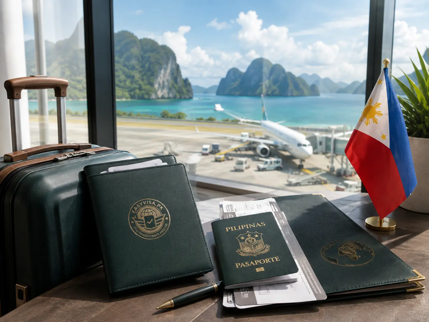 Airport terminal for a Philippines transit visa