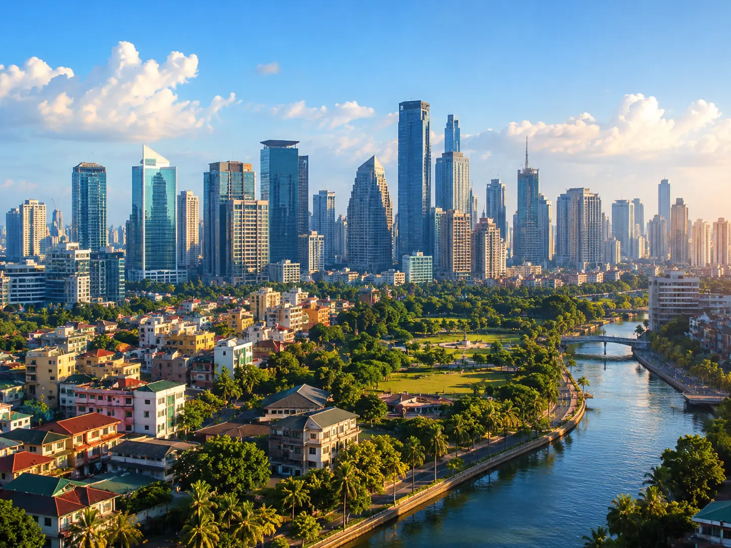 City skyline for a family or friends visit