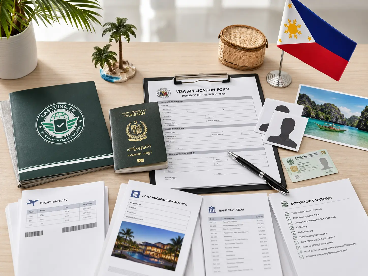 Philippines visit visa requirements checklist and supporting documents for Pakistani applicants