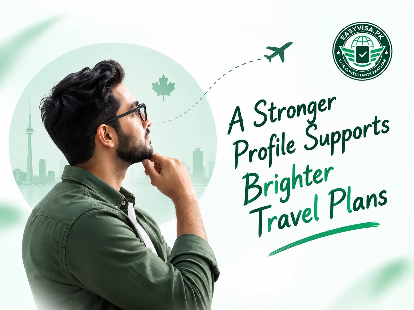 Applicant reviewing Canada visitor visa profile and travel plans