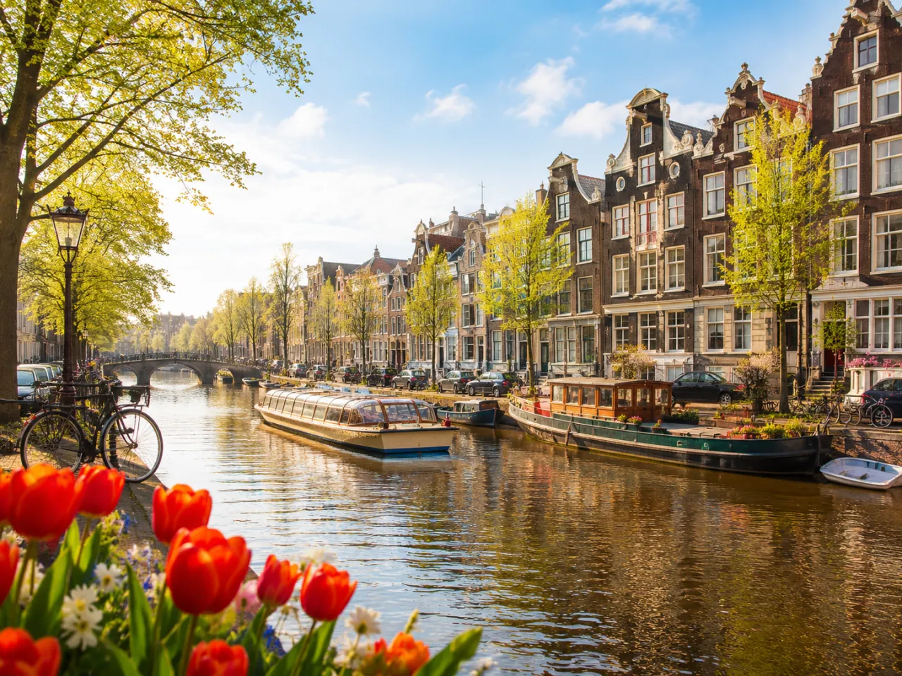 Canal houses in Amsterdam, Netherlands