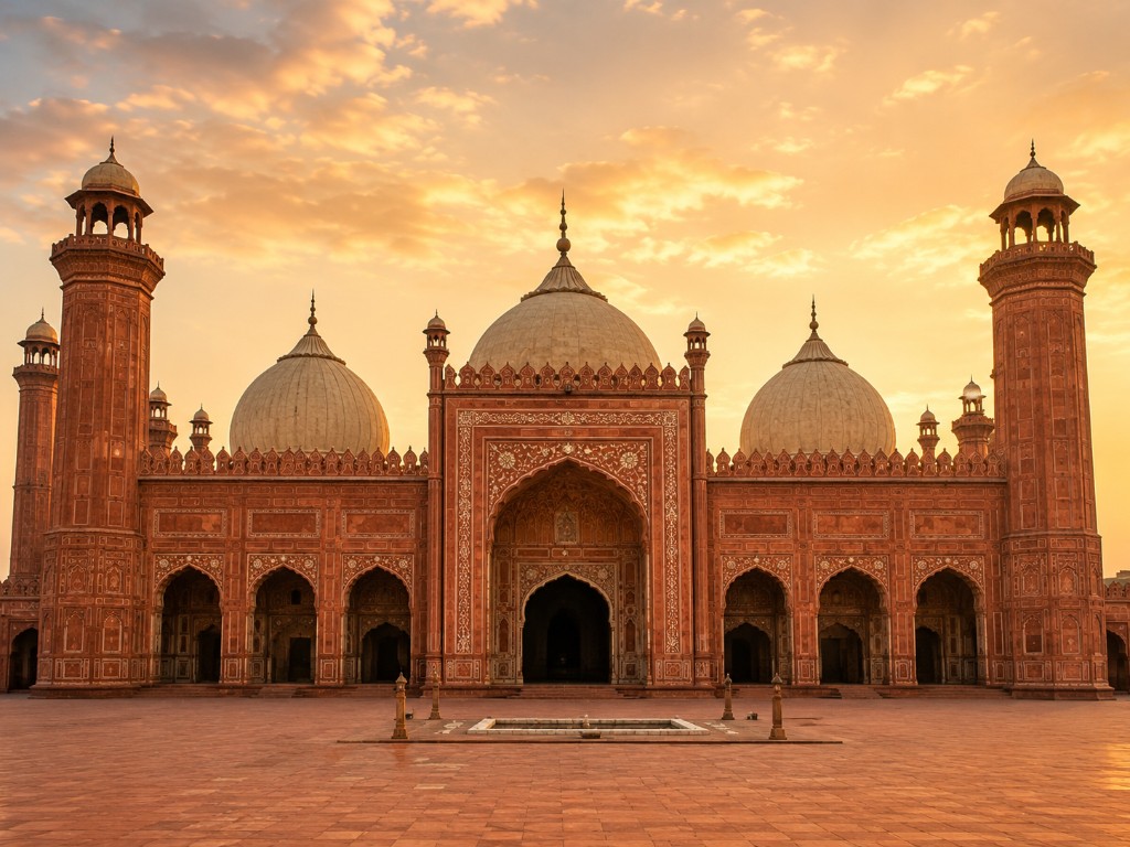 Badshahi Mosque and historic landmarks in Lahore