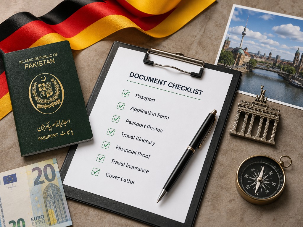 Germany visit visa document checklist for Pakistani applicants