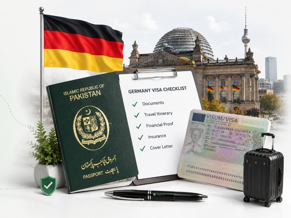 Germany visa application preparation for Pakistani passport holders