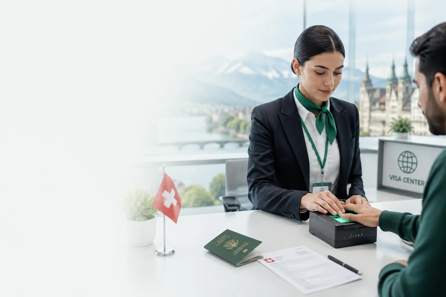 Biometric fingerprint capture at a visa application centre