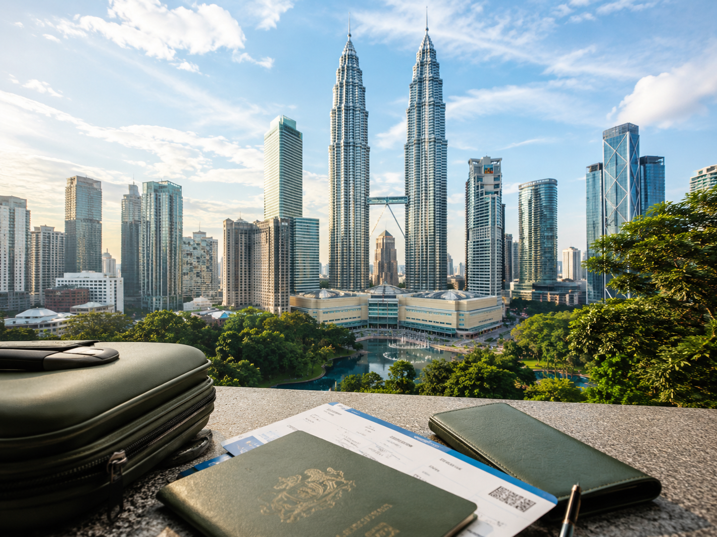 Kuala Lumpur Petronas Twin Towers for a Malaysia stop on a world tour